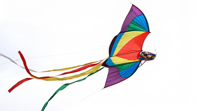 Pipa colorida voando no ar, isolada em fundo branco, Brincadeira de crian&ccedil;a, soltar pipa, pandorga, papagaio., Raia, Curica, C&acirc;ngula, Jamanta, Pepeta, Casqueta, Cometa, Chambeta.