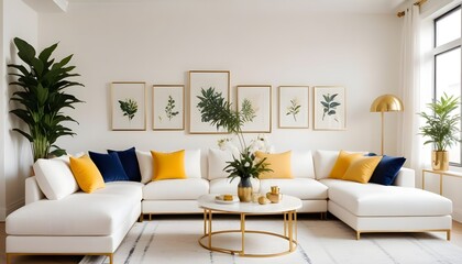 Photo interior modern design room 3d illustration
