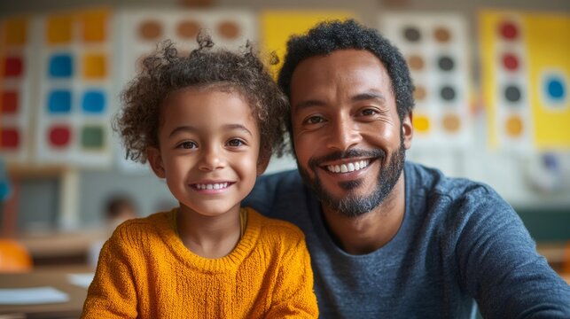 braille alphabet class, in a classroom, a young child is being taught braille by an instructor, with braille alphabet posters displayed in the room