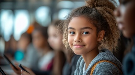 modern classroom learning, varied students in a contemporary classroom, using tablets and books for interactive learning sessions led by a teacher