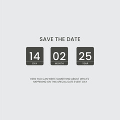 Save the date banner. Can be used for business, marketing and advertising