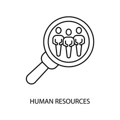 Obraz premium human resources concept line icon. Simple element illustration. human resources concept outline symbol design.