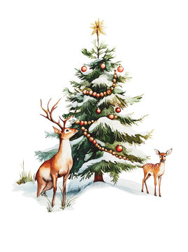 Retro Vintage Victorian Christmas &ndash; A festive scene capturing the charm of the Victorian era with beautifully decorated Christmas trees, children joyfully playing around, and lush holiday bouquets. Th