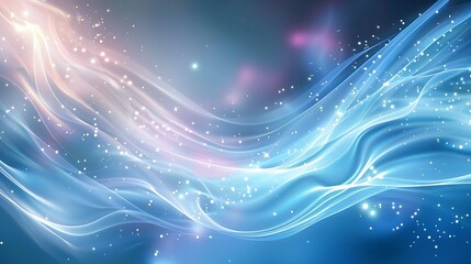 A vibrant abstract background featuring flowing light and sparkles, ideal for digital designs and creative projects.