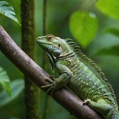 Fototapeta premium Green iguana (Iguana iguana)
