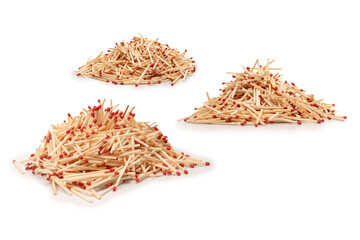New matchsticks isolated on a background.