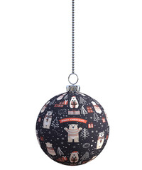 palla di natale per albero di natale su fondo trasparente isolato 