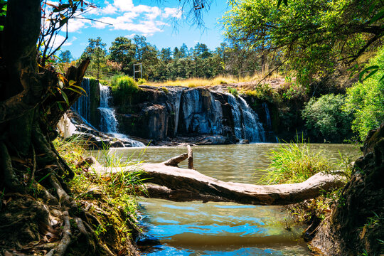 a small waterfall in marcala, honduras
