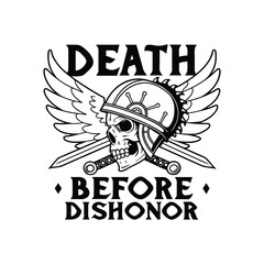 Death Before Dishonor T-shirt Design Template