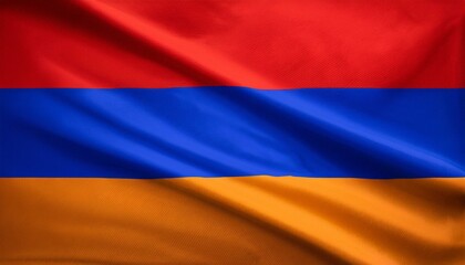 Obraz premium アルメニアの国旗(waving national flag of Armenia.) 