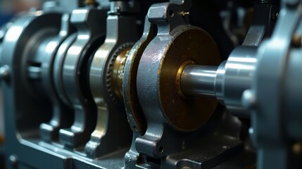 Naklejka premium Mechanical Piston System in Motion