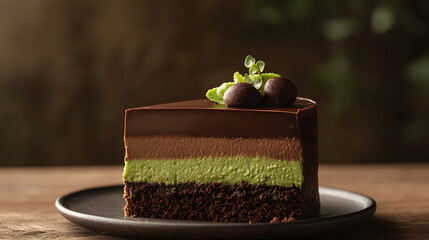 Visually Stunning Avocado Chocolate Cheesecake Captured in Natural Light: A Perfect Dessert for Social Media