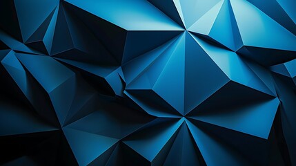 Fototapeta premium A dynamic abstract background with bold, angular shapes in shades of blue and black, creating a sense of depth and dimension