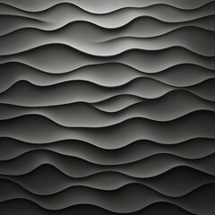 Obraz premium An abstract close-up of undulating dark waves, showcasing a sleek and modern texture with subtle gradients of gray, evoking a sense of depth and fluidity.