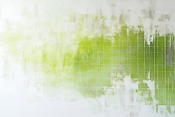Obraz premium Subtle glowing green chart patterns on a white canvas