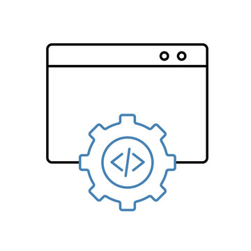 recommend clip art: development concept line icon. Simple element illustration. development concept outline symbol design.