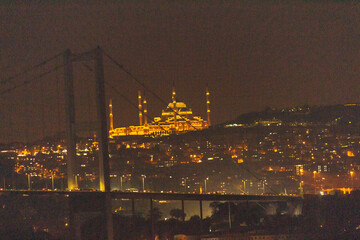 Bosphorus Bridge night photos on the Bosphorus