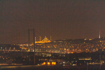 Bosphorus Bridge night photos on the Bosphorus