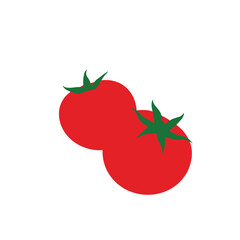 a simple illustration of two tomatoes.