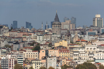 Istanbul historical buildings, many different architectures