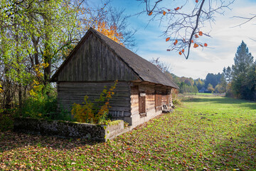 Traditional barn in the village of Soce, Podlaskie Voivodeship, Poland