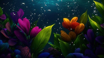   Close-up of flowers with water droplets on top and bottom