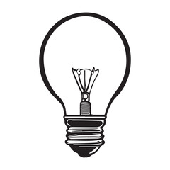 Light bulb line illustration vector