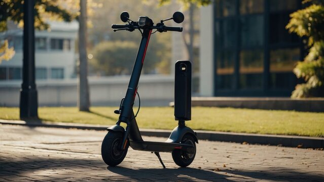 Rider enjoying the comfort of an electric scooter with adjustable handlebars and a cushioned seat, perfect for longer rides