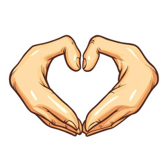 Obraz premium Hands creating a heart shape in a warm setting