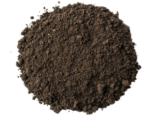 Soil pile typical of a gardening process