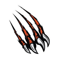 Monster claw design, beast claw. Vector illustration
