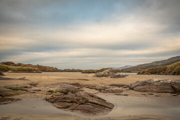 sand dunes, hills and clouds