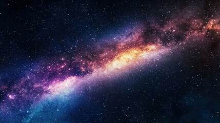 Fototapeta premium A close-up of a star-filled sky, featuring a very bright star at its center