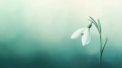   A white flower on a green backdrop with a blurred image of the bloom in the foreground