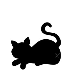 Funny Cat Butt Illustration

