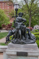Obraz premium The War Statue, Mount Vernon Place, Baltimore Maryland USA
