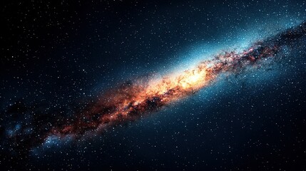 Obraz premium A clear photo of an intense star surrounded by a vast expanse of twinkling celestial bodies