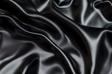 Fototapeta premium Smooth black gradient background with fine reflective sheen