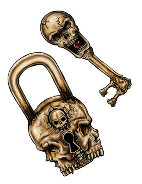 Llave y candado de terror