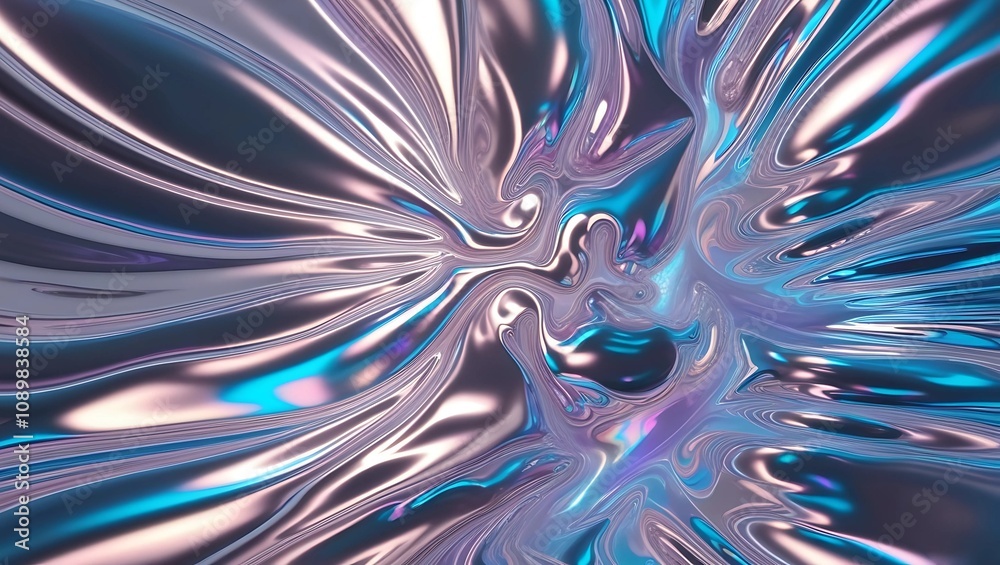 Poster colorful abstract patterns swirl together in a mesmerizing display of light and movement in a digita