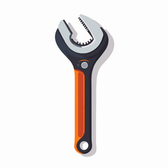 Obraz premium Flat Vector Illustration of Wrench Mechanic Tool for Professional Use