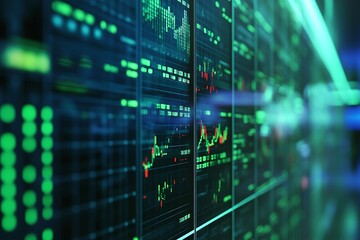 Obraz premium Finance investment analysis on screen