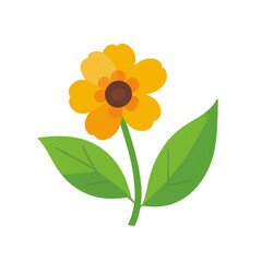 simple minimalist flower vector illustration isolated