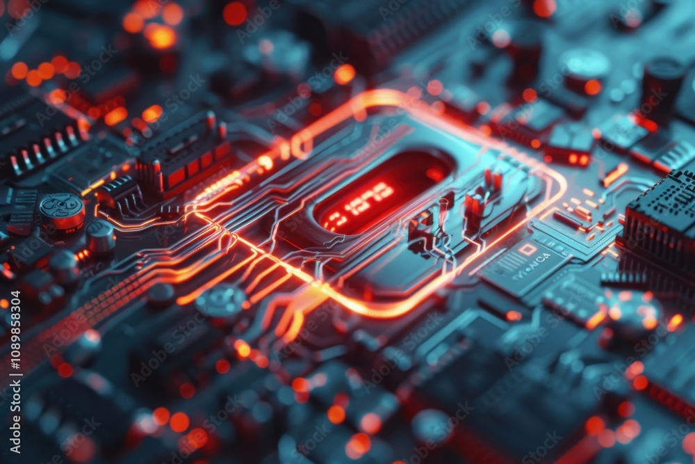 Aufkleber Close examination of an aged circuit board highlighting rusty components and intricate patterns in electronic technology