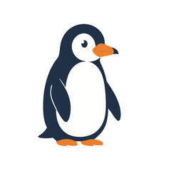 Obraz premium simple minimalist penguin vector illustration isolated