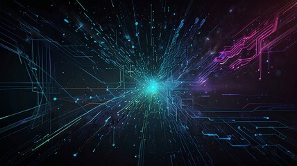 Fototapeta premium Technology Background. Technological processes, neural networks and AI background
