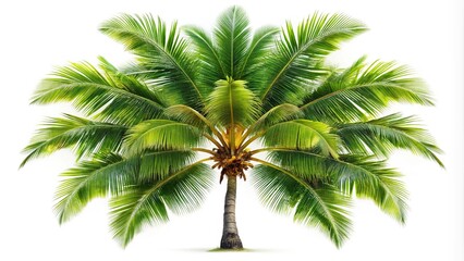 Obraz premium Coconut tree isolated on white background