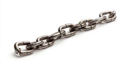 Obraz premium A metallic chain link, showcasing its sturdy design and connection purpose.