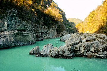 rocky coast of the sea