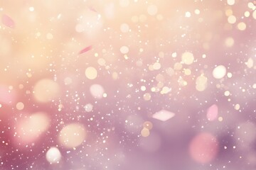 Light pink background with floating confetti sparkles